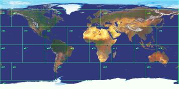 Map of Earth divided into 26
environs